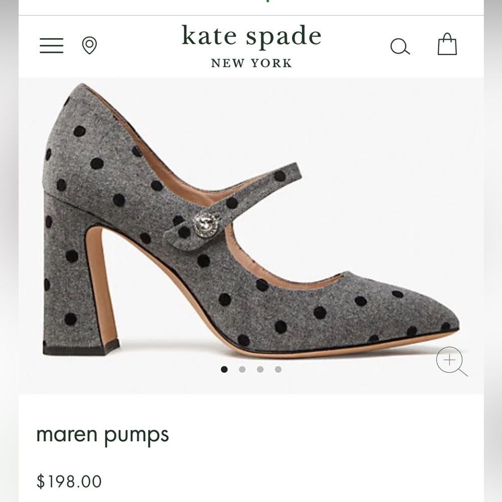 Kate Spade Maren Pumps
(Gray and Black Polka Dot heels)